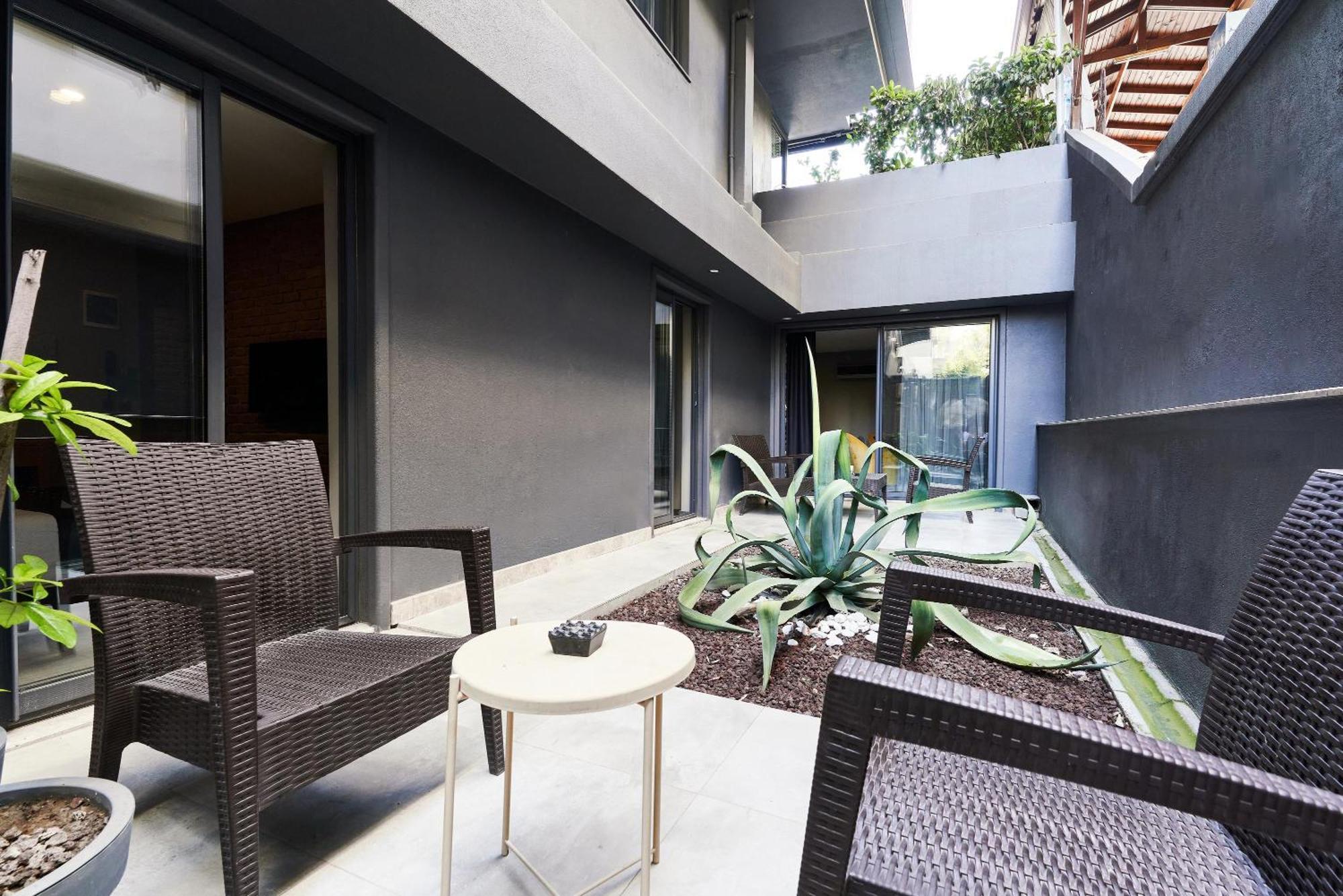 Apartment mit Gartenblick
